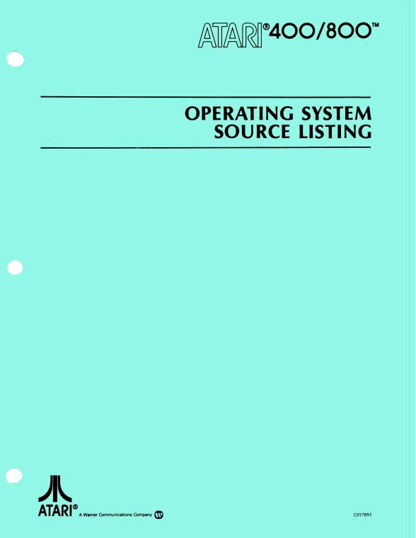 First page of Atari 400/800 OS Source Listing — Revision A
