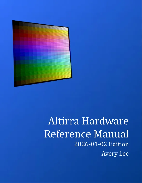 First page of Altirra Hardware Reference — January 2, 2026