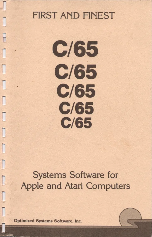 OSS C/65 reference manual cover