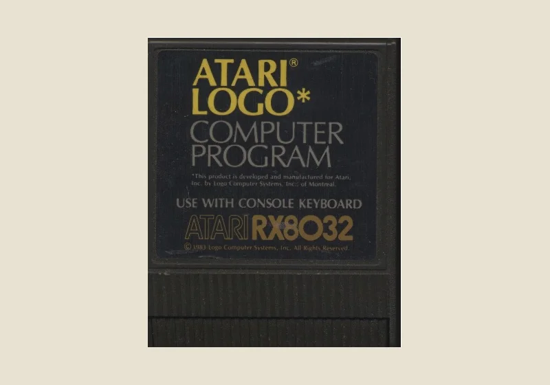 Atari Logo computer program cartridge
