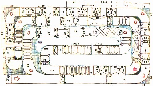 Plan view of sample Supercross track number 3