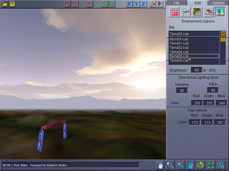 Custom sky displayed in Armadillo