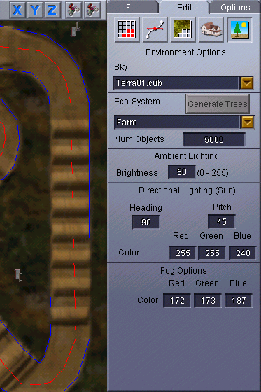 Edit: Environment panel