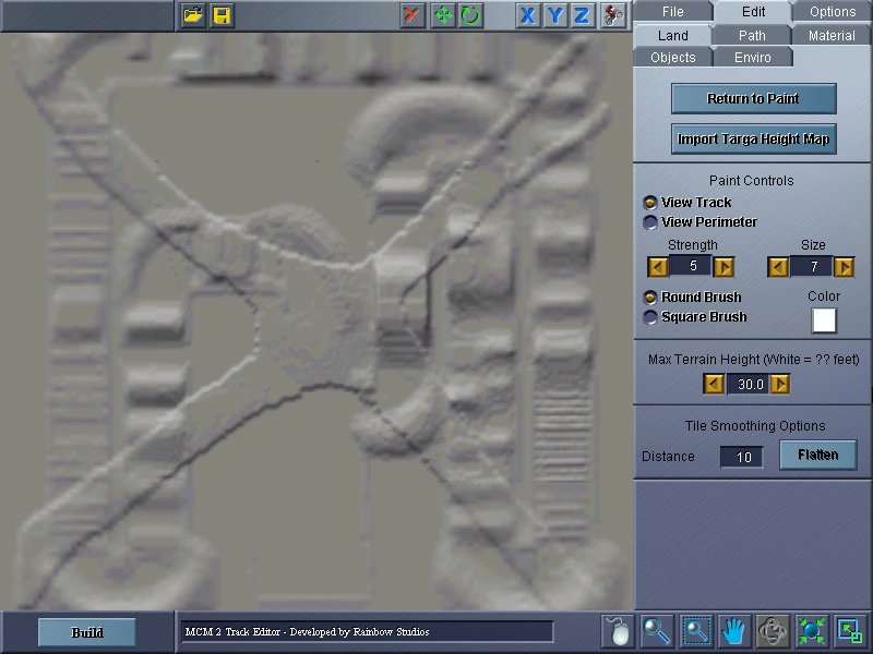 Layered displacement top-down view