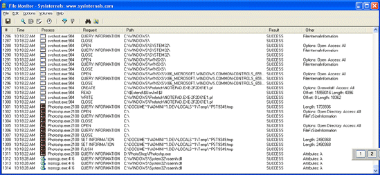 sysinternals filemon